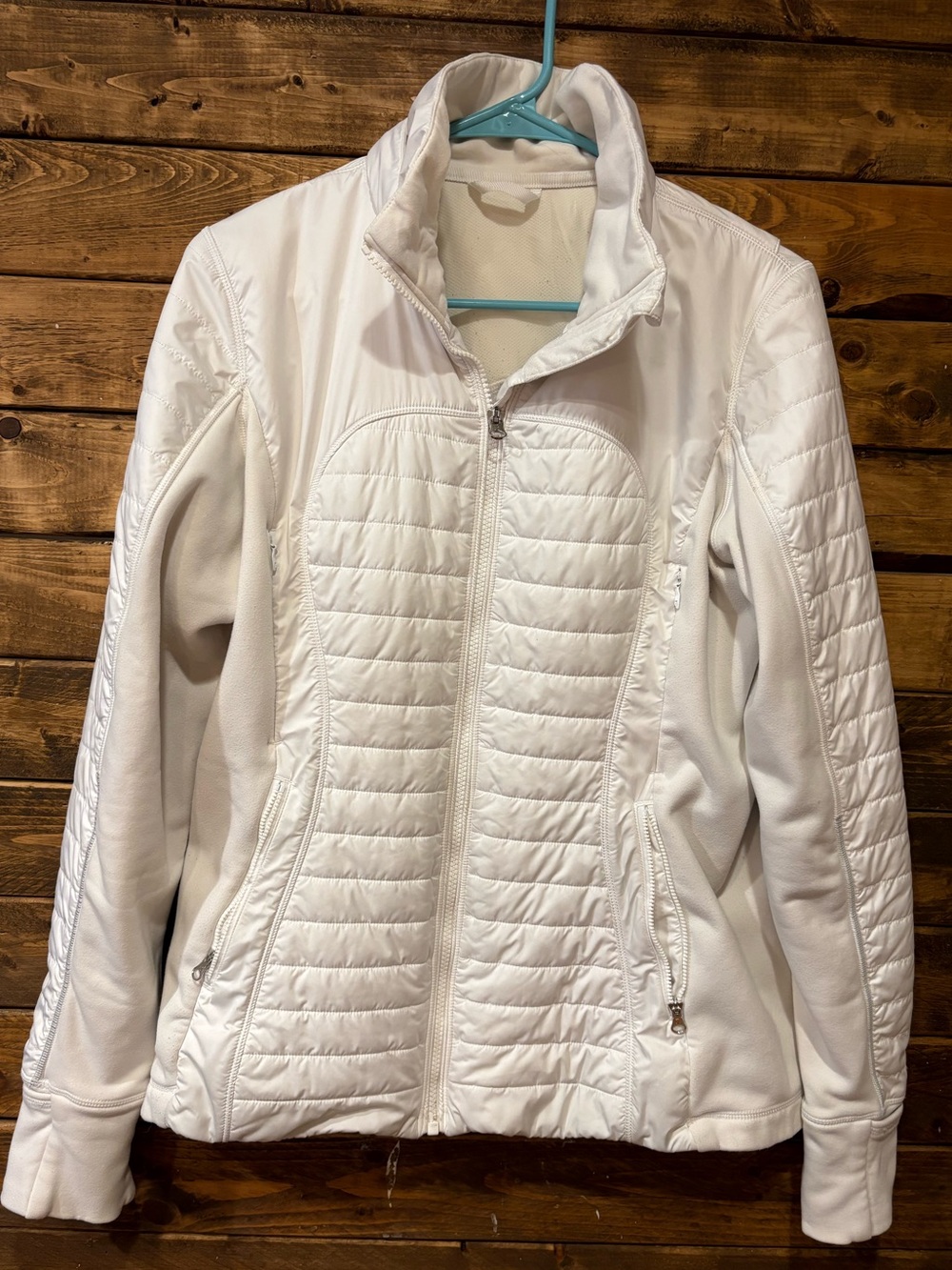 Lululemon First Mile Jacket Coat size 10 large white puffer outdoor running
